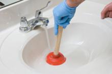 plunger in sink
