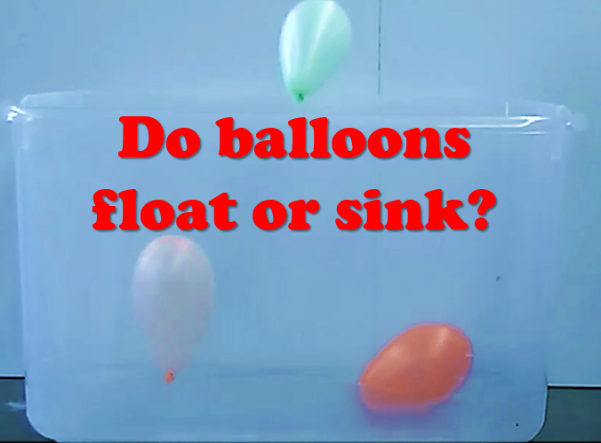 Floating and sinking bubbles, Experiment