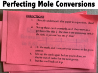 text: "Perfecting Mole Conversions" over pink set of mole conversion cards