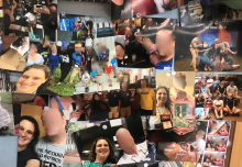 picture collage of chemistry teachers at conferences