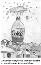 Diet Coke & Mentos pencil drawing 