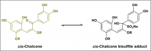 cis-Chalcone/bisulfite adduct equilibrium molecular equation