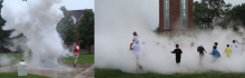 Liquid nitrogen cloud