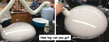 large bubble coming out vacuum hose from 5 gallon container