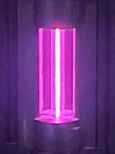 Reddish glow from a Vernier hydrogen gas discharge tube