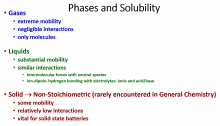 phases and solubility