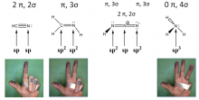 pi bonds in triple and double bonds