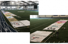 trial run setting out elements onto field