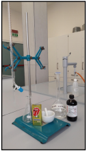 Titration of citric acid set-up