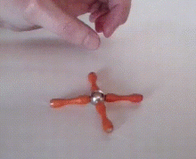 GIF showing manipulation of molecular made with Magz Magnetic Building Set