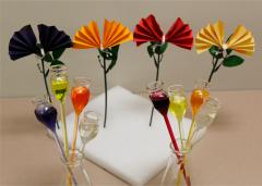 colorful paper (indicator) flowers