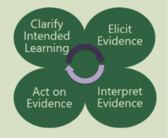 organization of four parts of the formative assessment process