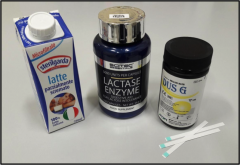 milk, lactase, glucose test stripss