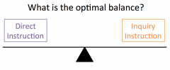 balance showing direct instruction on left and inquiry instruction on right