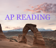 Utah scenery with text: AP READING