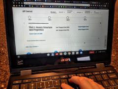 Computer monitor showing AP Classroom PPCs