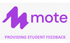 mote log w/ text: Mote - Providing Student Feedback