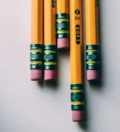 5 yellow #2 pencils