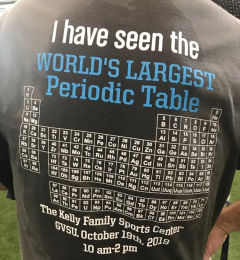 t-shirt for World's Largest Periodic Table Event