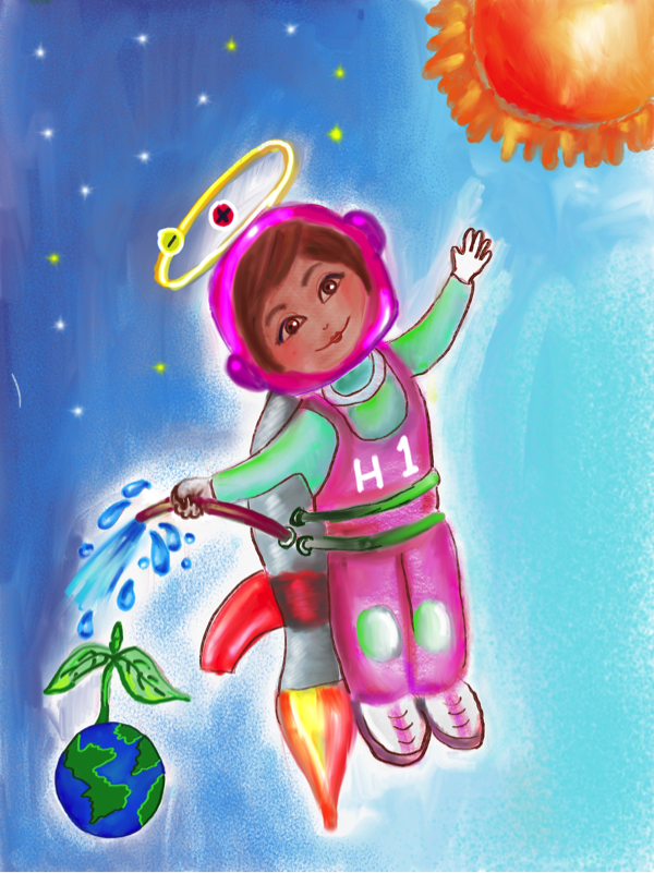 Hydrogen, a character from the element girls series