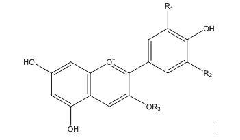 General anthocyanin / anthocyanidin structure