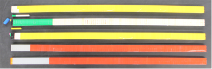 5 atmospheric LEGO sticks with multiple colors