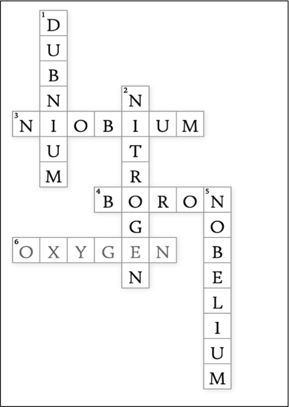 completed crossword puzzle