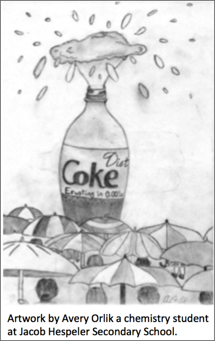 Diet Coke &amp; Mentos pencil drawing 