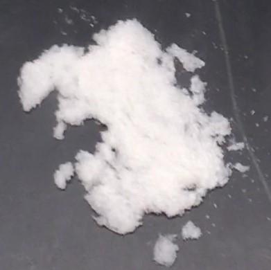 Starch foam packing peanut crushed to a powder after soaking in liquid nitrogen 