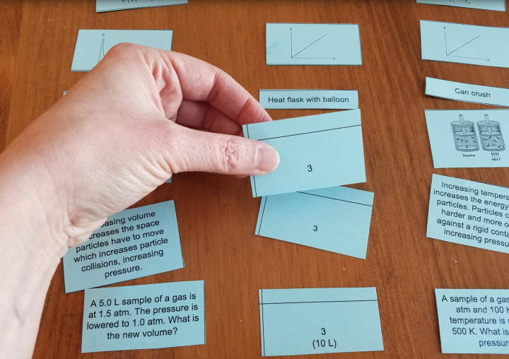 showing back of card sort cards with numbers, letters &amp; colors used to organize them for storage