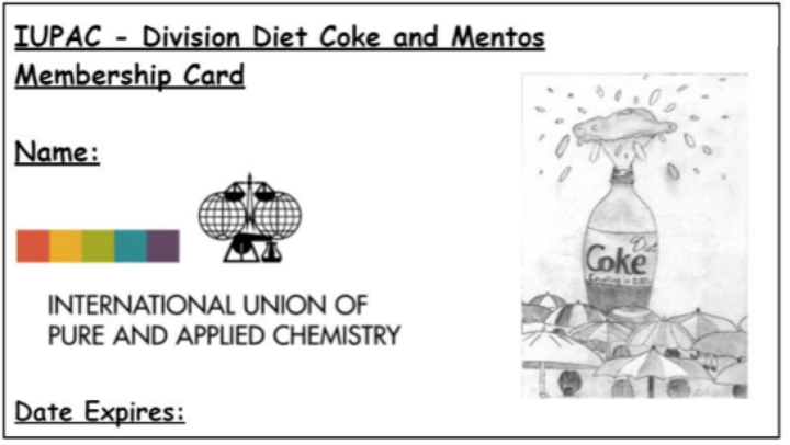 member card made up for the activity