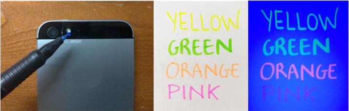 mobile phone LED scotch tape highlighter