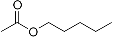 stick structure of Pentyl Acetate molecule