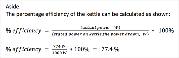 percent efficiency equation and calculation