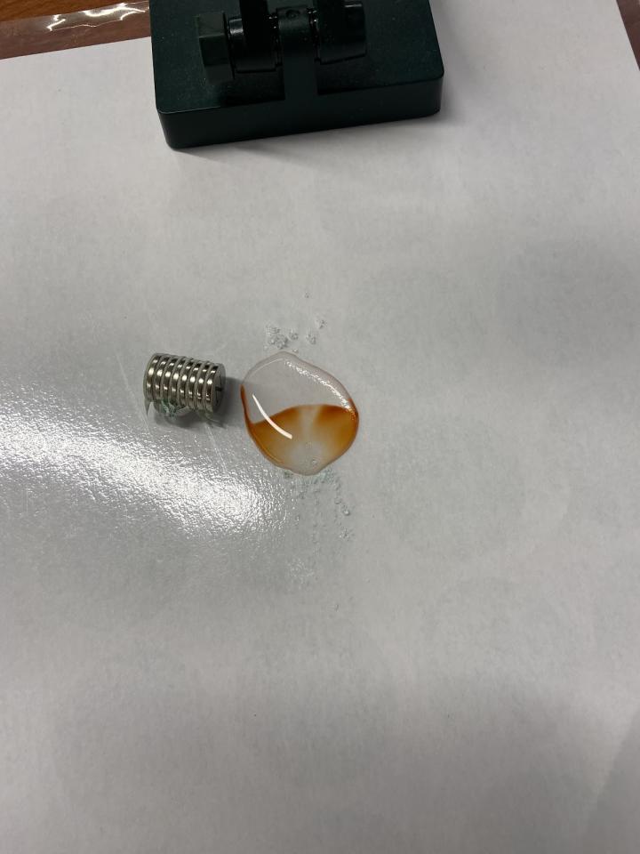 magnets next to puddle 