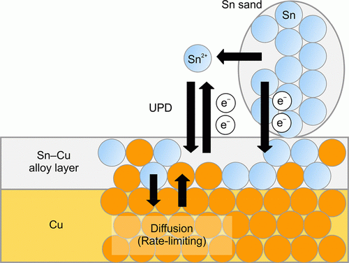 particle level image of Sn plating process