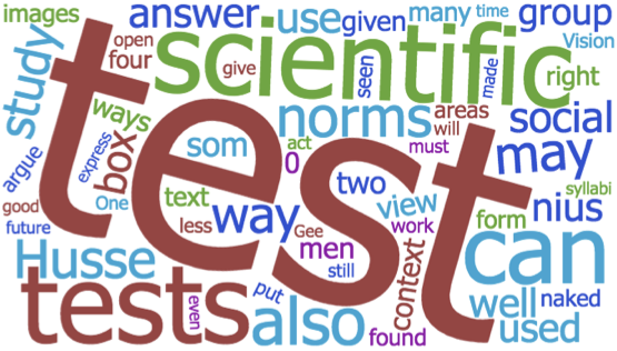 Word Cloud using the Stahl &amp; Hussenius article