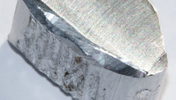 sample of shiny silver metal