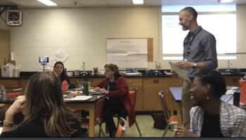 teachers in professional development setting