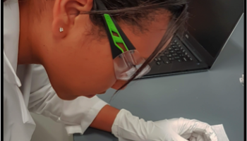 Dr. Nakita Noel in the laboratory