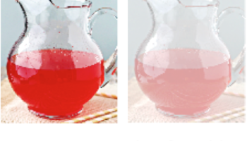 pitcher of sweet juice and another of unsweetened juice