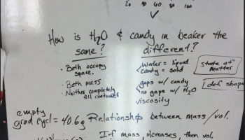 student whiteboard using "for every"