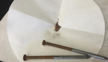 Results from lab of Iron and copper(II) chloride.