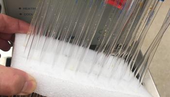 Eicosane and azobenzene in NMR spectroscopy tubes that have been immersed in a controlled-temperature bath