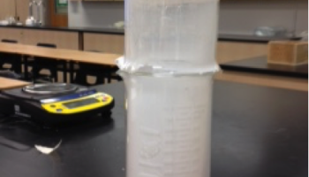 combustion chamber made by inverting one beaker over another