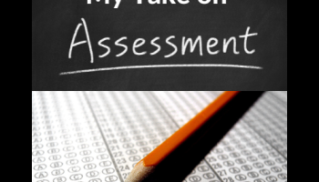 text "My Take on Assessment" with scantron