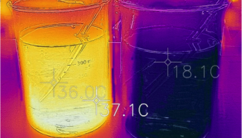 infrared image of the process of dissolution 