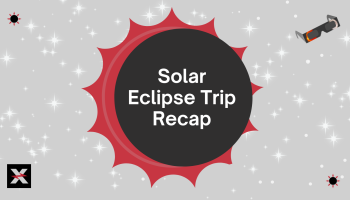 Solar Eclipse Trip Recap preview image with title within eclipsed sun graphic