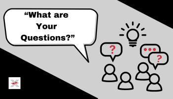 What are Your Questions preview image with question marks and speech bubble around title