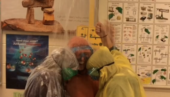 testing the safety shower